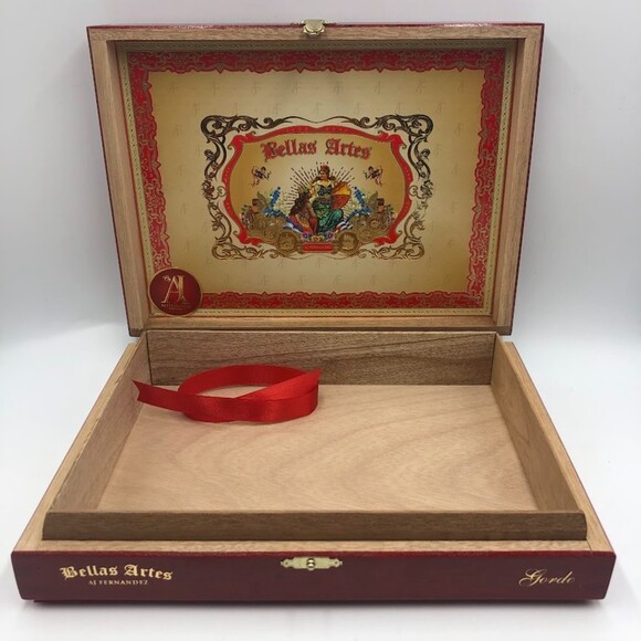Set of 2 Empty Cigar Boxes Bellas Artes AJ Fernandez Snap Front Clasps Hinged - Picture 7 of 13